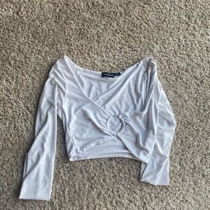 White ring crop top